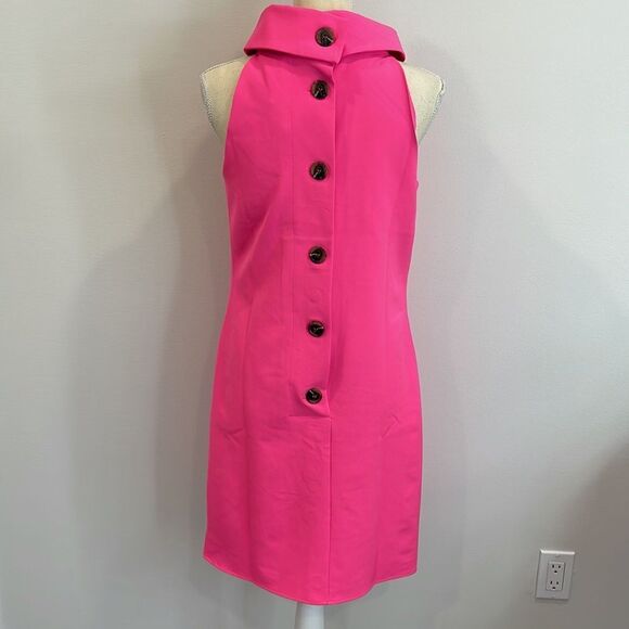 Sail to Sable Hot Pink cowl Neck dress Size Small - Picture 3 of 5